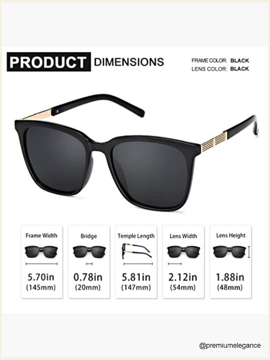 Oversized Square Sunglasses with UV400 Protection and Lightweight Frame main image 4